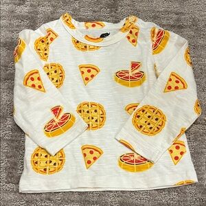 Monica + Andy Organic Cotton Pizza Long Sleeve Tee for Kids